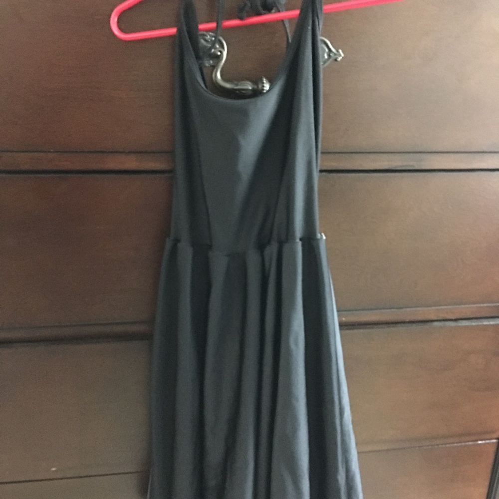Authentic shiny black tie dress